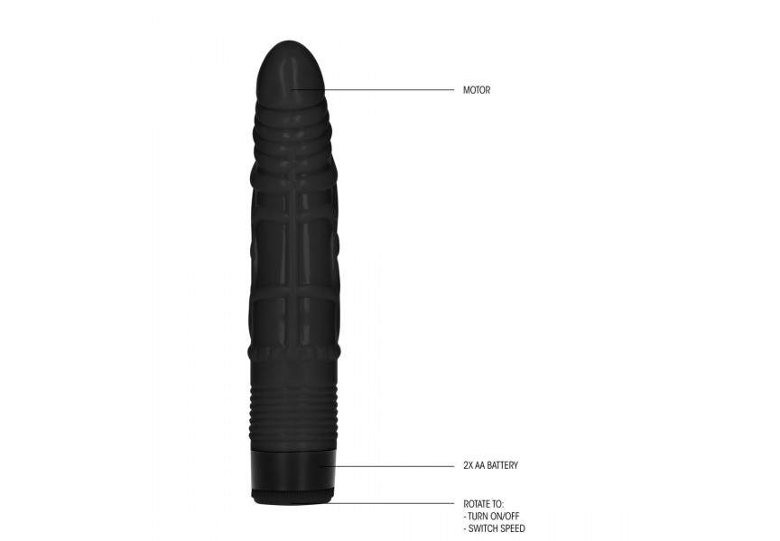 Shots GC Slight Realistic Dildo Vibrator Black 19.5cm