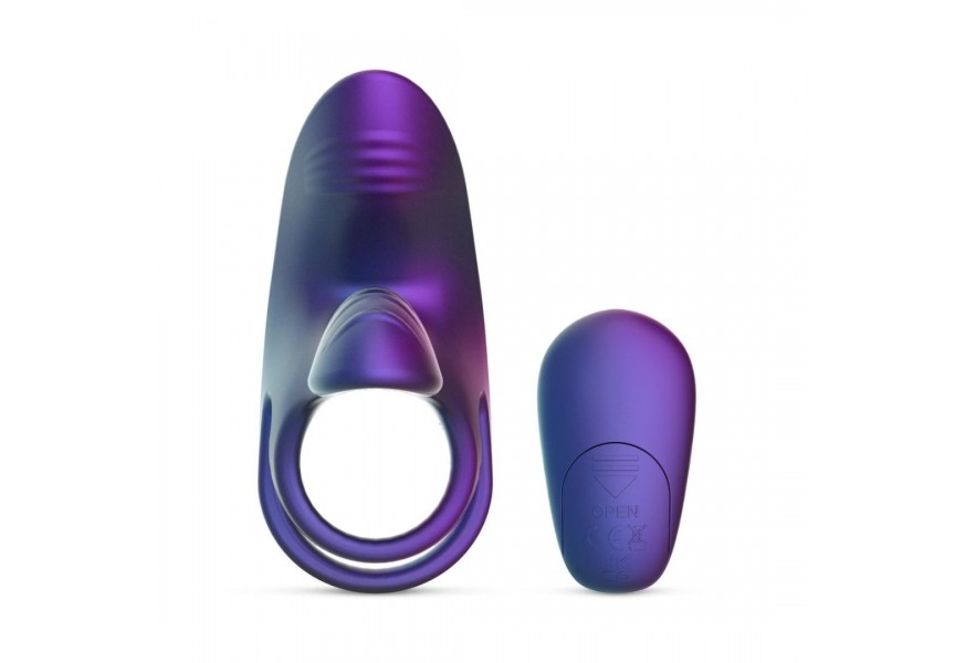 Hueman Infinity Ignite Vibrating Cock & Ball Ring Purple