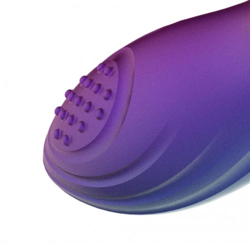 Μωβ Πρωκτική Σφήνα Με Παλμικές Δόνησης - Hueman Galaxy Tapping Butt Plug Purple 14.9cm