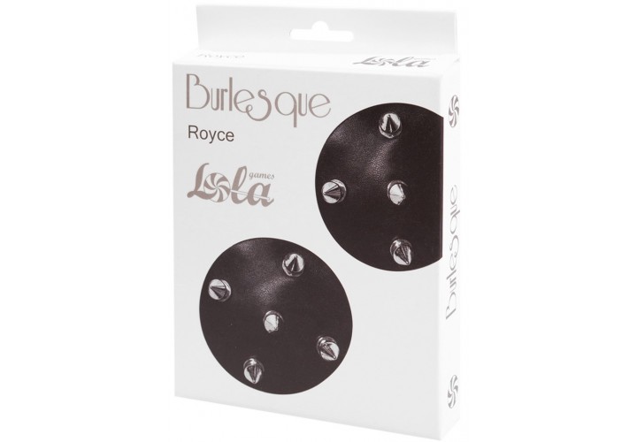 Αυτοκόλλητα Διακοσμητικά Θηλών Με Καρφιά - Lola Games Nipple Pasties Burlesque Royce Black
