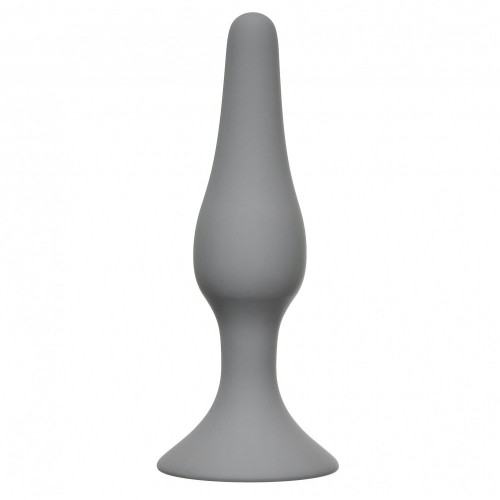 Lola Games Slim Medium Silicone Butt Plug Grey 11.5cm