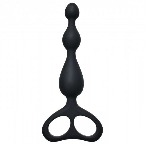Lola Games Ultimate Silicone Anal Beads Black 17cm