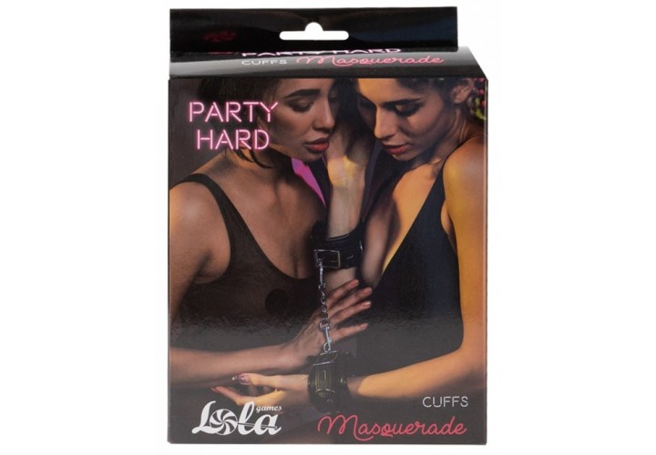 Μαύρες Χειροπέδες - Lola Games Party Hard Masquerade Cuffs Black