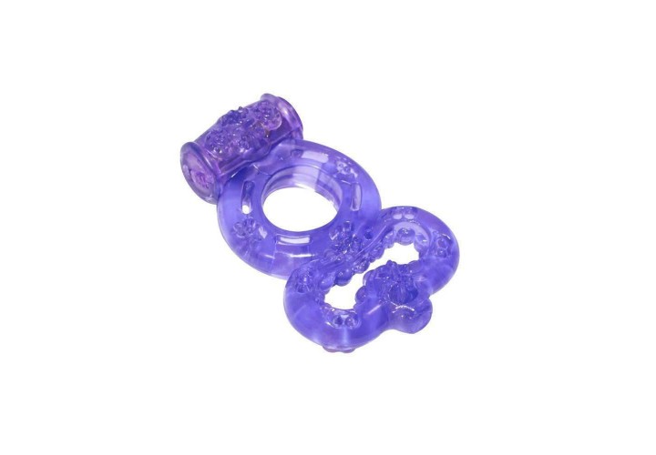 Μωβ Δονούμενο Δαχτυλίδι Πέους - Lola Games Treadle Vibrating Cock Ring Purple