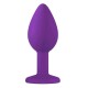 Μωβ Πρωκτική Σφήνα Με Κόσμημα - Lola Games Cutie Anal Plug Small Purple/Light Blue 7.5cm