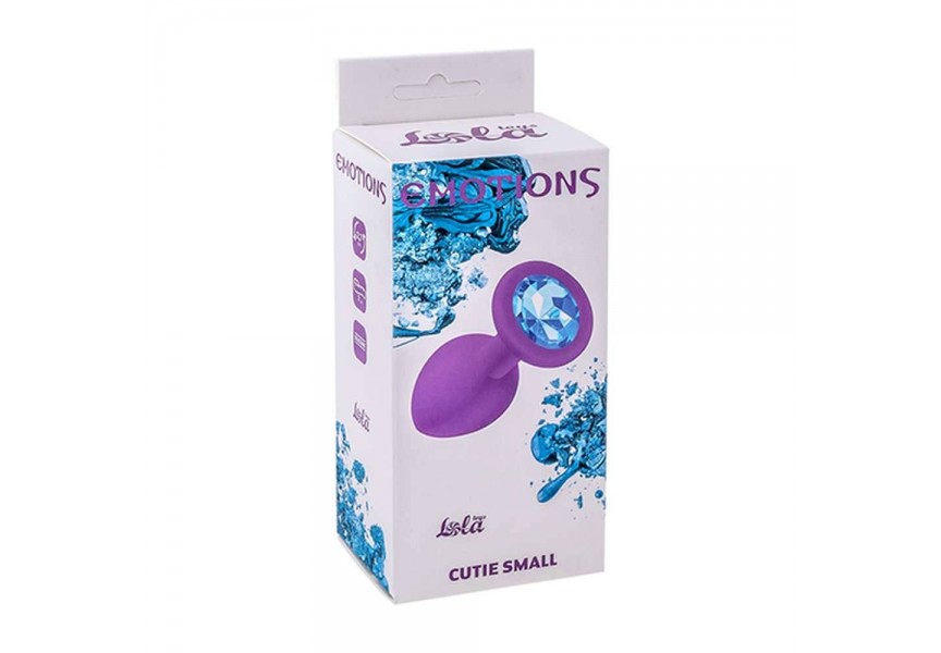 Μωβ Πρωκτική Σφήνα Με Κόσμημα - Lola Games Cutie Anal Plug Small Purple/Light Blue 7.5cm