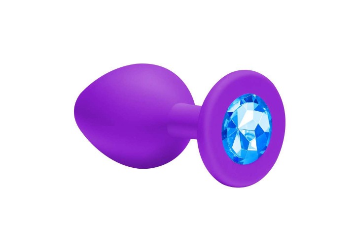 Μωβ Πρωκτική Σφήνα Με Κόσμημα - Lola Games Cutie Anal Plug Small Purple/Light Blue 7.5cm