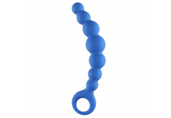 Μπλε Πρωκτικές Χάντρες Σιλικόνης - Lola Games Flexible Silicone Wand Anal Beads Blue 18cm