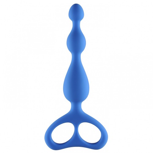Lola Games Ultimate Silicone Anal Beads Blue 17cm