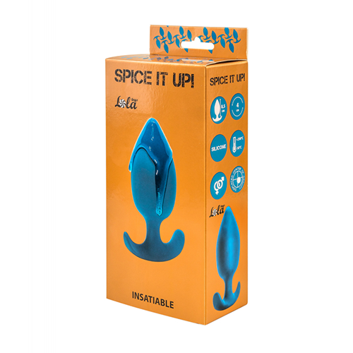 Μπλε Πρωκτική Σφήνα Με Βαρίδι - Lola Games Insatiable Anal Silicone Plug With Ball Blue 10.5cm