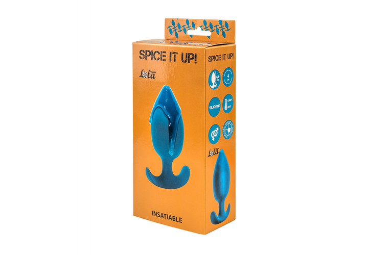 Μπλε Πρωκτική Σφήνα Με Βαρίδι - Lola Games Insatiable Anal Silicone Plug With Ball Blue 10.5cm