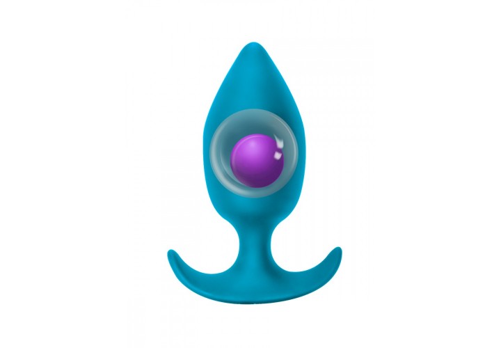 Μπλε Πρωκτική Σφήνα Με Βαρίδι - Lola Games Insatiable Anal Silicone Plug With Ball Blue 10.5cm