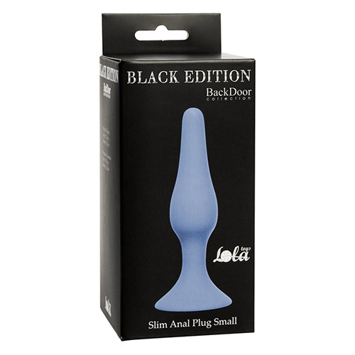 Μπλε Πρωκτική Σφήνα Σιλικόνης - Lola Games Slim Small Silicone Butt Plug Blue 10.5cm