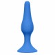 Μπλε Πρωκτική Σφήνα Σιλικόνης - Lola Games Slim Small Silicone Butt Plug Blue 10.5cm