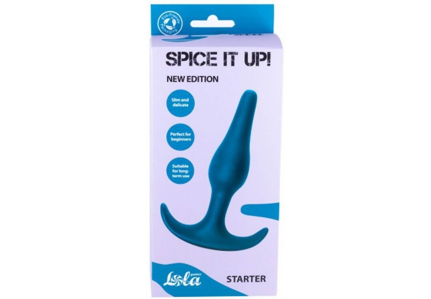 Πρωκτική Σφήνα Σιλικόνης - Lola Games Starter Silicone Anal Plug Aquamarine 10.5cm