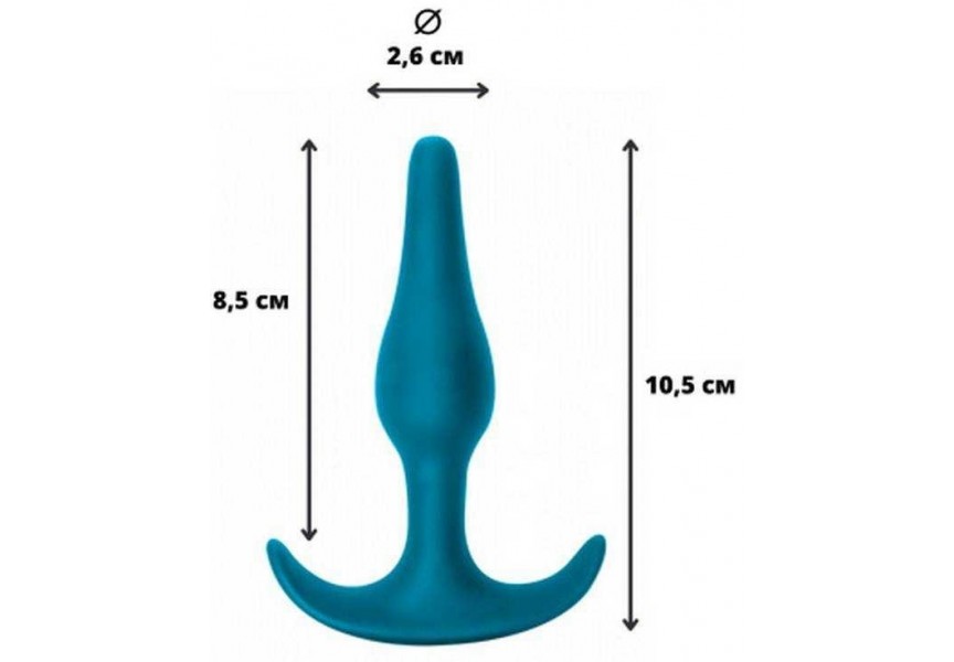 Πρωκτική Σφήνα Σιλικόνης - Lola Games Starter Silicone Anal Plug Aquamarine 10.5cm