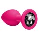 Ροζ Μεσαία Πρωκτική Σφήνα Με Κόσμημα - Lola Games Cutie Anal Plug Medium Pink/Black 8.5cm