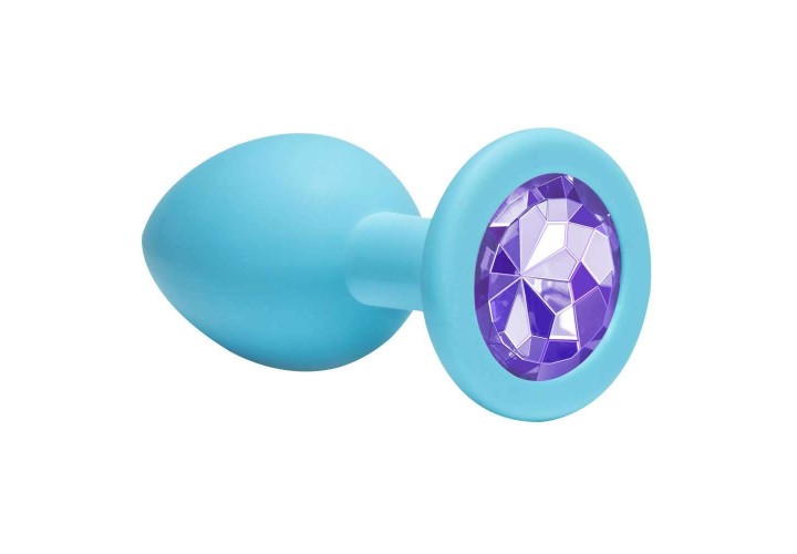 Τιρκουάζ Μεσαία Πρωκτική Σφήνα Με Κόσμημα - Lola Games Cutie Anal Plug Medium Turquoise/Purple 8.5cm