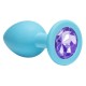 Τιρκουάζ Μεσαία Πρωκτική Σφήνα Με Κόσμημα - Lola Games Cutie Anal Plug Medium Turquoise/Purple 8.5cm