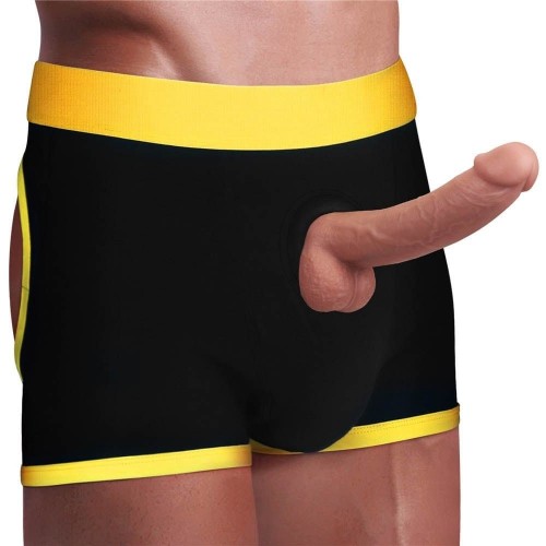 Lovetoy Ingen Horny Strapon Shorts Black/Yellow