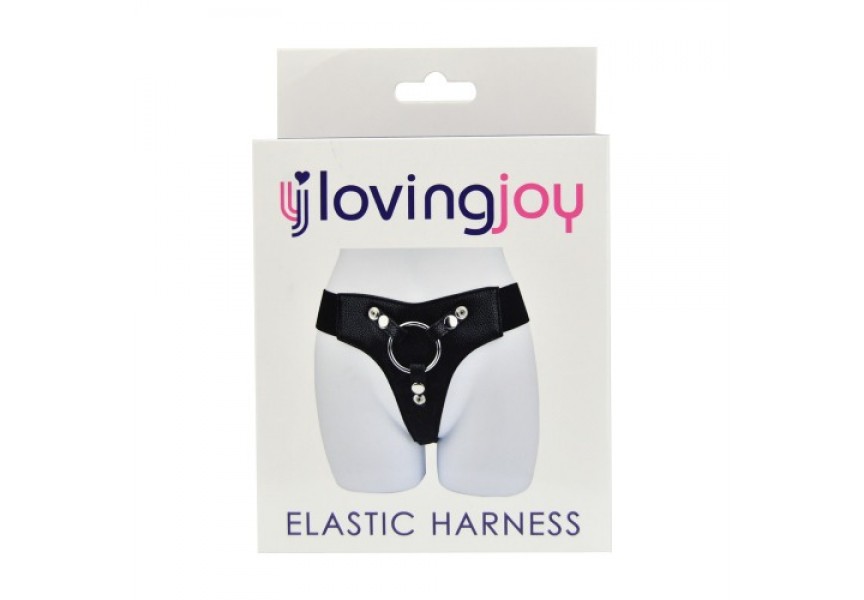 Loving Joy Elastic Harness Strap On Black