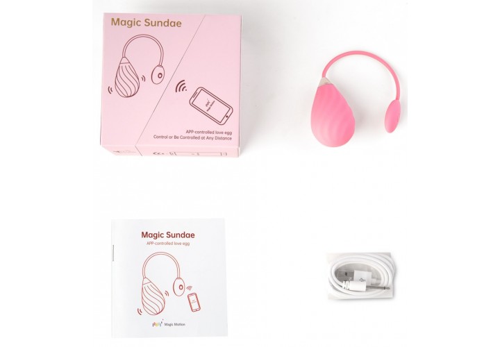 Ασύρματο Κολπικό Αυγό Με Εφαρμογή Κινητού - Magic Motion Magic Sundae App Controller Love Egg Pink