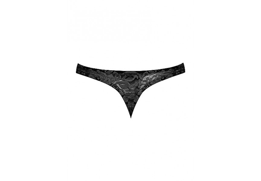 Μαύρο Ανδρικό Δαντελωτό Στρινγκ - Male Power Stretch Lace Bong Thong Black