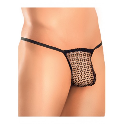 Μαύρο Ανδρικό Διχτυωτό Στρινγκ - Male Power Stretch Net Posing Strap Black