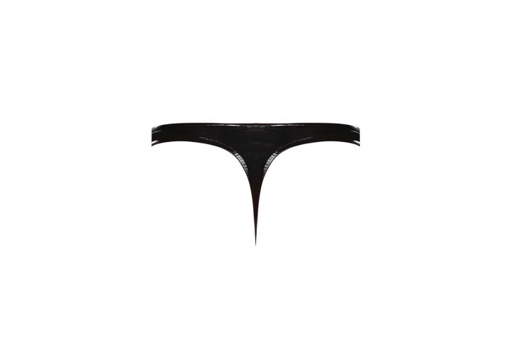 Μαύρο Ανδρικό Γυαλιστερό Στρινγκ - Male Power Liquid Onyx Classic Thong Black
