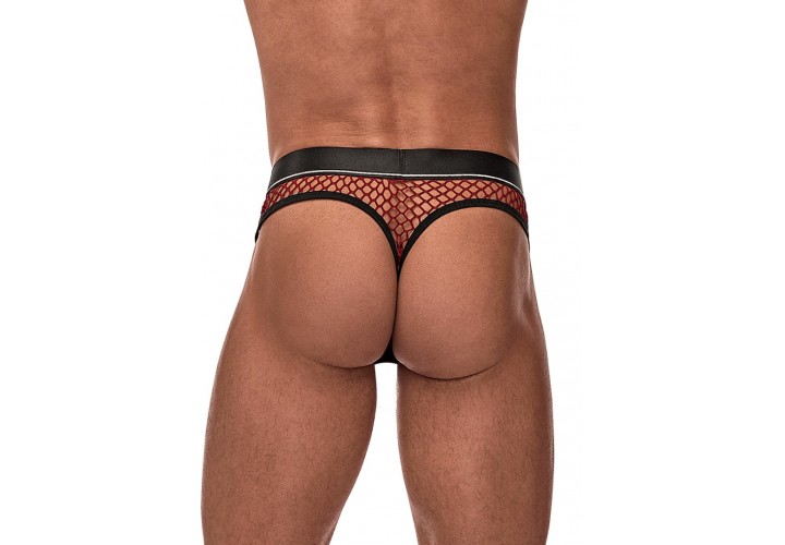 Male Power Cock Pit Cock Ring Thong Burgundy