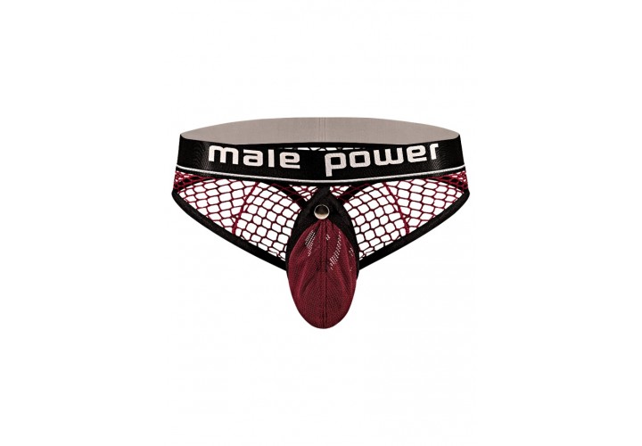 Male Power Cock Pit Cock Ring Thong Burgundy
