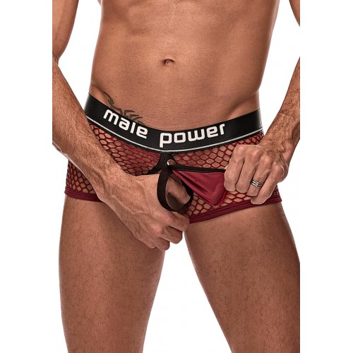 Male Power Cock Pit Mini Cock Ring Short Burgundy