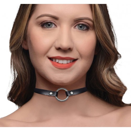 Τσόκερ Με Διακοσμητικό Κρίκο - Master Series Lush Pet Silver Ring Slim Choker