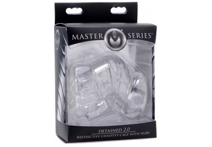 Ελαστικό Κλουβί Πέους - Master Series Detained 2.0 Transparent 7.8cm