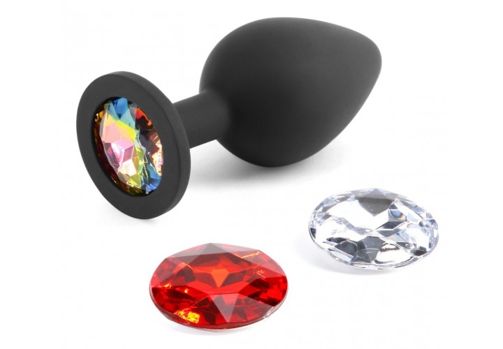 Πρωκτική Σφήνα Με 3 Αποσπώμενα Κοσμήματα - Ns Novelties Glams Xchange Round Medium 8cm