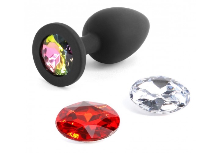 Πρωκτική Σφήνα Με 3 Αποσπώμενα Κοσμήματα - Ns Novelties Glams Xchange Round Small 7cm