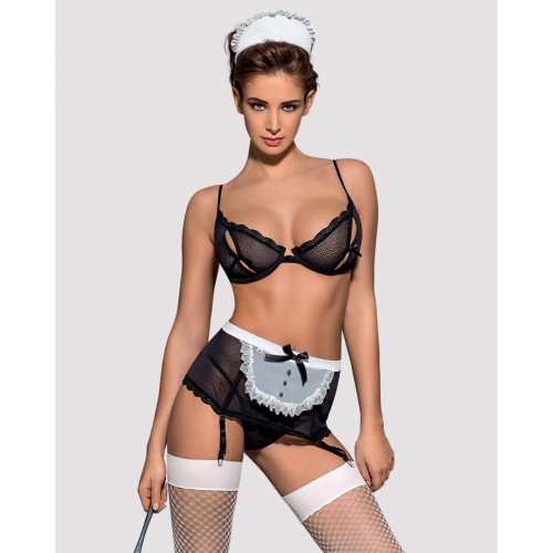 Γυναικεία Στολή Καμαριέρας - Obsessive Maidme 5 pc Set Black