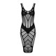 Μαύρο Γυναικείο Διχτυωτό Εφαρμοστό Φόρεμα - Obsessive D609 Dress Black