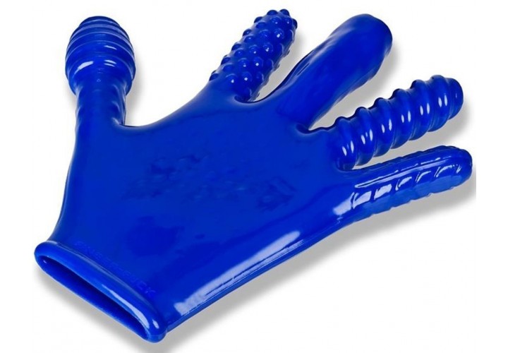 Γάντι Fisting Με Ανάγλυφα Δάχτυλα - Oxballs Finger Fuck Textured Glove Police Blue