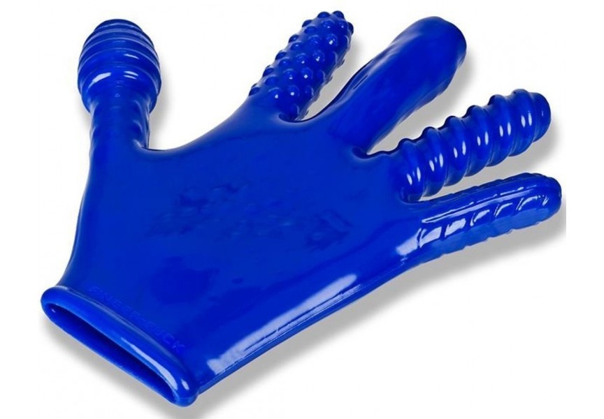 Oxballs Finger Fuck Textured Glove Police Blue
