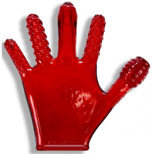 Γάντι Fisting Με Ανάγλυφα Δάχτυλα - Oxballs Finger Fuck Textured Glove Red