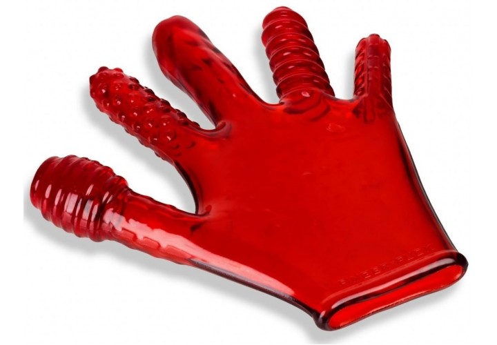 Γάντι Fisting Με Ανάγλυφα Δάχτυλα - Oxballs Finger Fuck Textured Glove Red