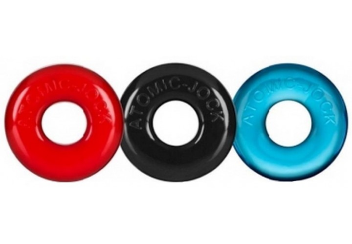 Σετ Ελαστικά Δαχτυλίδια Πέους & Όρχεων - Oxballs Atomic Jock Ringer 3 Pack Colour Cock Rings