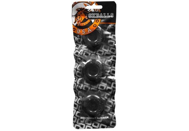 Σετ Ελαστικά Δαχτυλίδια Πέους & Όρχεων - Oxballs Atomic Jock Ringer 3 Pack Cock Rings Black