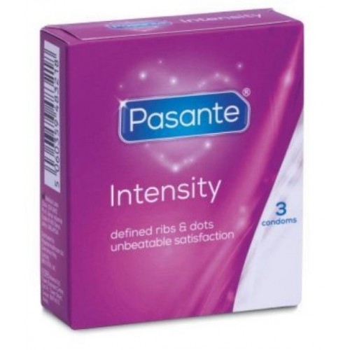 Προφυλακτικά Ραβδώσεις & Κουκκίδες - Pasante Intensity Ribs & Dots Condoms 3pcs