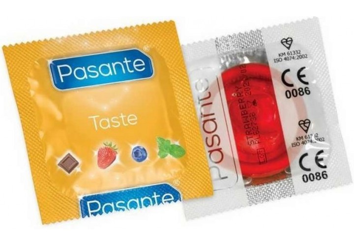 Προφυλακτικό Με Γεύση Φράουλα - Pasante Taste Strawberry Condom 1 pc