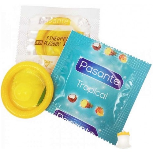Προφυλακτικό Με Γεύση Ανανά - Pasante Tropical Pineapple Condom 1 pc