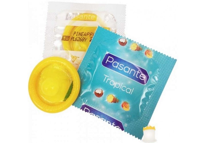 Προφυλακτικό Με Γεύση Ανανά - Pasante Tropical Pineapple Condom 1 pc