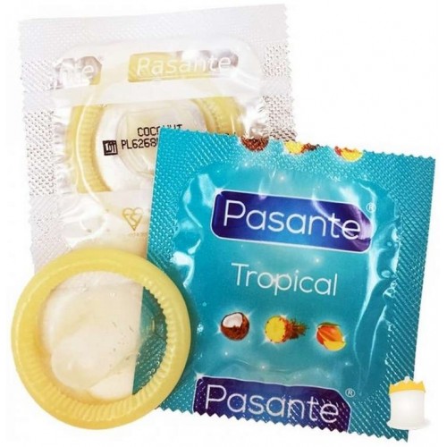 Προφυλακτικό Με Γεύση Καρύδα - Pasante Tropical Coconut Condom 1 pc
