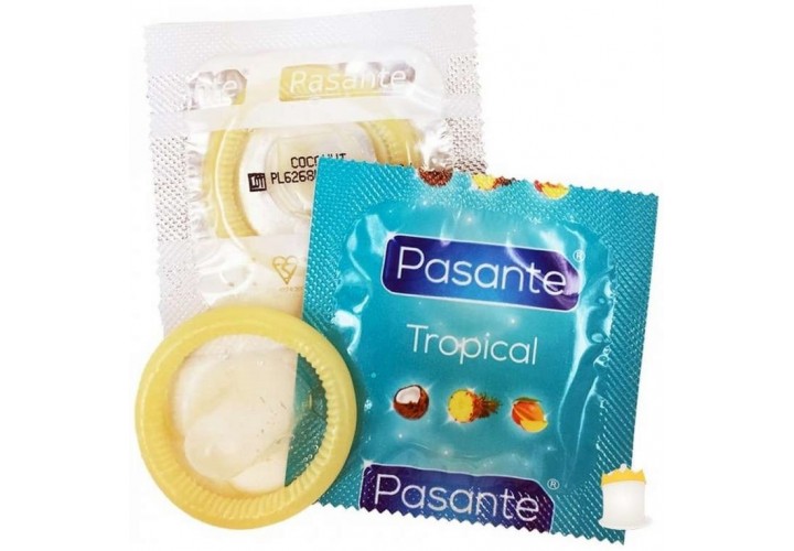 Προφυλακτικό Με Γεύση Καρύδα - Pasante Tropical Coconut Condom 1 pc